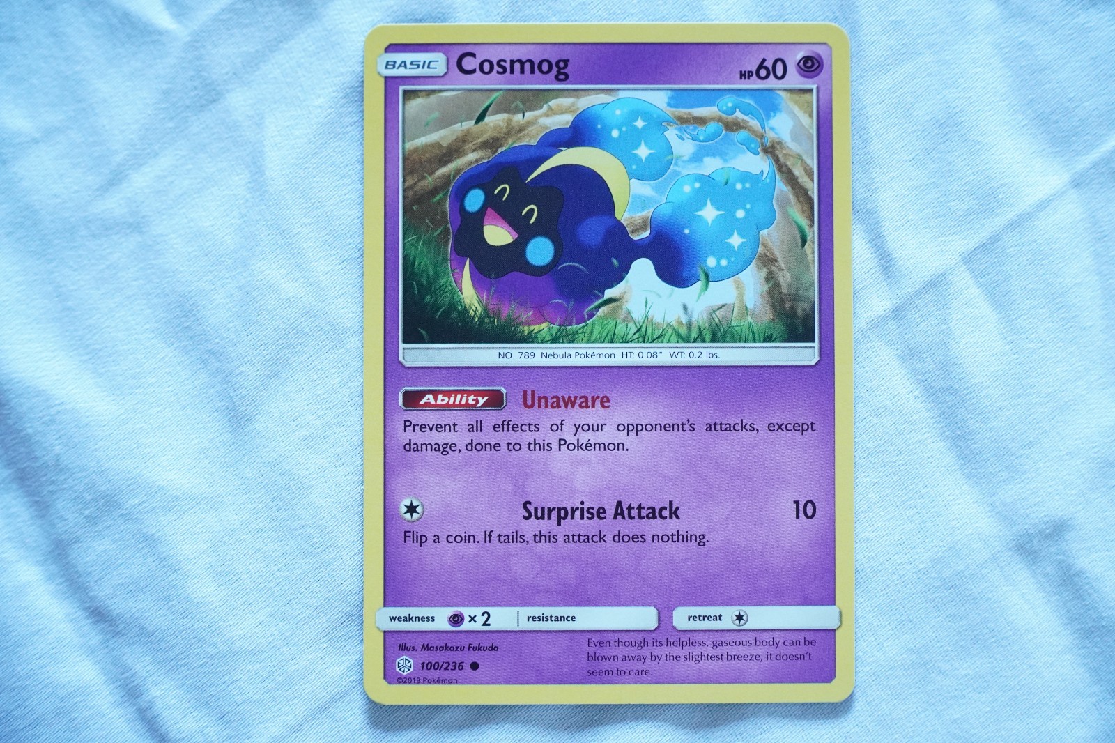 Cosmog 100/236 Common Cosmic Eclipse Pokemon Near Mint