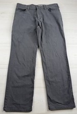 Carhartt Work Pants Relaxed Fit Rugged Flex Work Gray Canvas 5 Pocket Mens 32x30