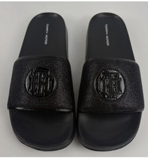 Tommy Hilfiger Womens Danaa Slide-Black/Glitt...