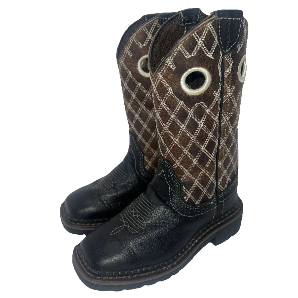 Justin Black Cowboy Boot, 3703 Children’s Size 6, Pre-Owned Boys main image 3