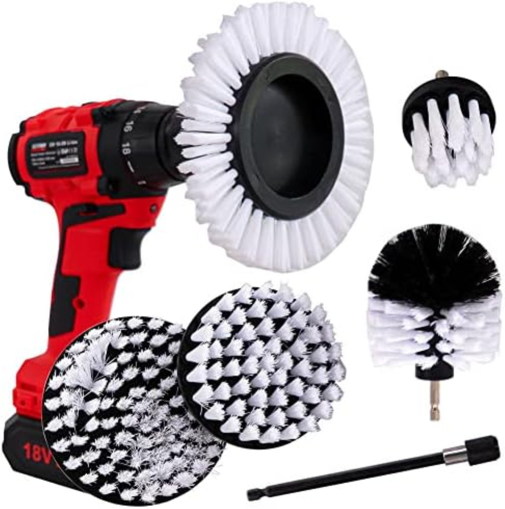 WERKFIX Set 6 Spazzole per Trapano Elettrico: Pulizia Profonda Professionale