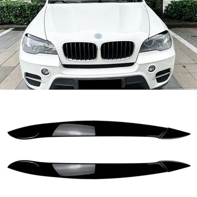 Scheinwerferblenden Set Böser Blick Schwarz Glanz passend für BMW X5 E70 08-13