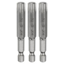 3pcs T50 Torx Head Screwdriver Bit 1/4 Hex Sh...