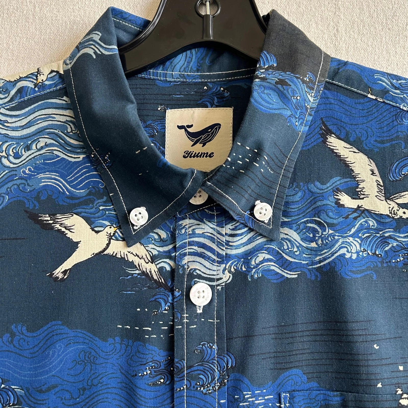 Yiume Shirt Mens Large Hawaiian Lighthouse Print By Alice Brown Aloha Beach