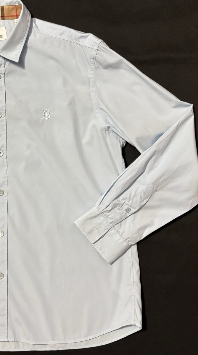 BURBERRY Shirt Classic TB Pale Blue XXL 2XL | eBay