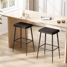 Bar Stools Set of 2,Counter Height Bar Stools, Industrial Modern Barstools wi...