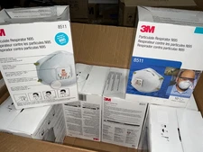 3M 8511 N95 Particulate Respirator Face Mask, Case of 80, 3/2025