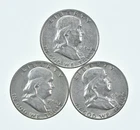 Higher Grade - 1951 1950 1956 Franklin Half Dollar 90% SIlver Lot *190