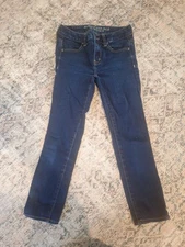 Womens American Eagle Jeans Jegging Crop Size 4 Blue