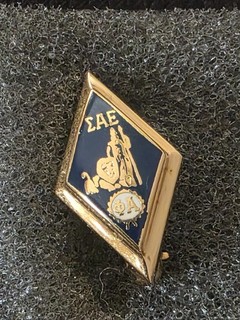 Rare Vintage SIGMA ALPHA EPSILON BPA fraternity Lapel Pin Burr Patterson Auld