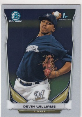 2014 BOWMAN CHROME 1ST RC DEVIN WILLIAMS NEW YORK YANKEES FIRST ROOKIE MLB #2383