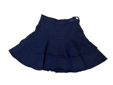 Guess Girls Navy Ruffle Skirt S 12 Made in USA Y2K Vintage Style 100 Cotton