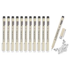 12 Pcs 0.3mm Fineliner Ink Pens