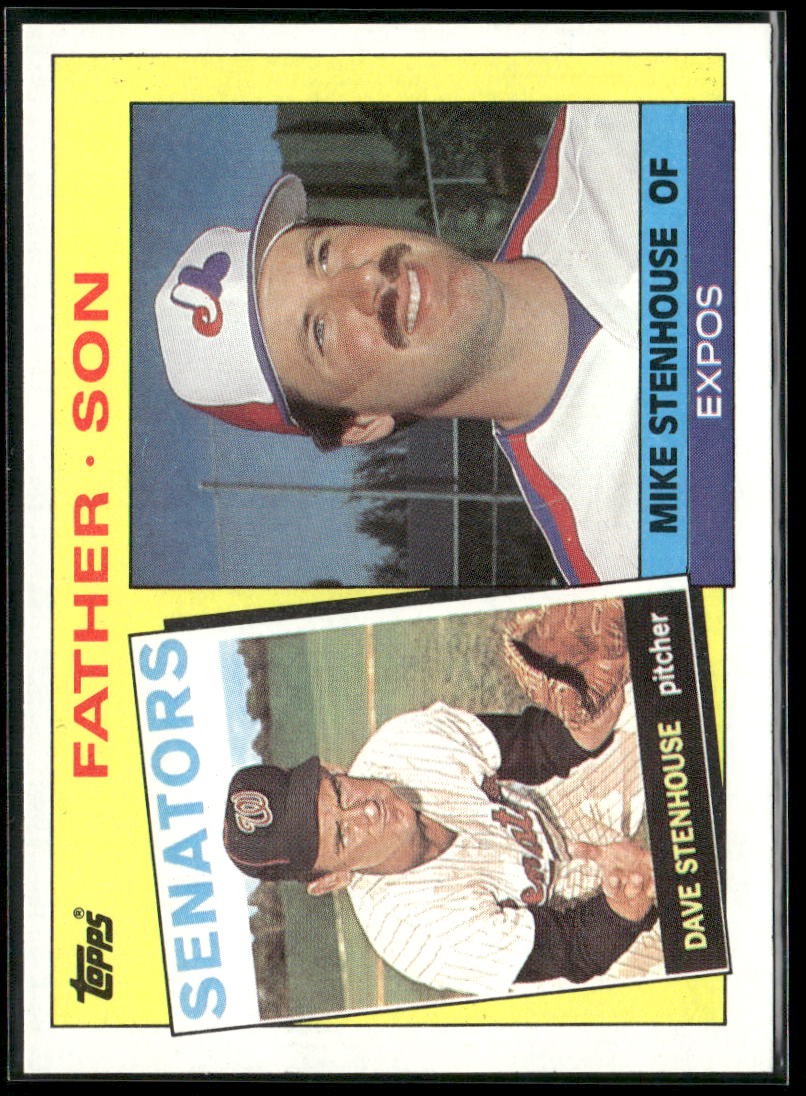 1985 Topps #141 Dave Stenhouse / Mike Stenhouse F&S