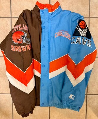 Vintage Starter ''A Thrifted Temple'' Cavs/Browns Custom Jacket Size XL