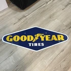 Vintage Original 1960 Goodyear Tin Sign Winged Foot