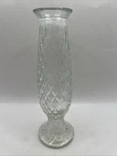 Vintage E.O. Brody Co 921 Diamond Lattice Style Clear Glass Bud Vase