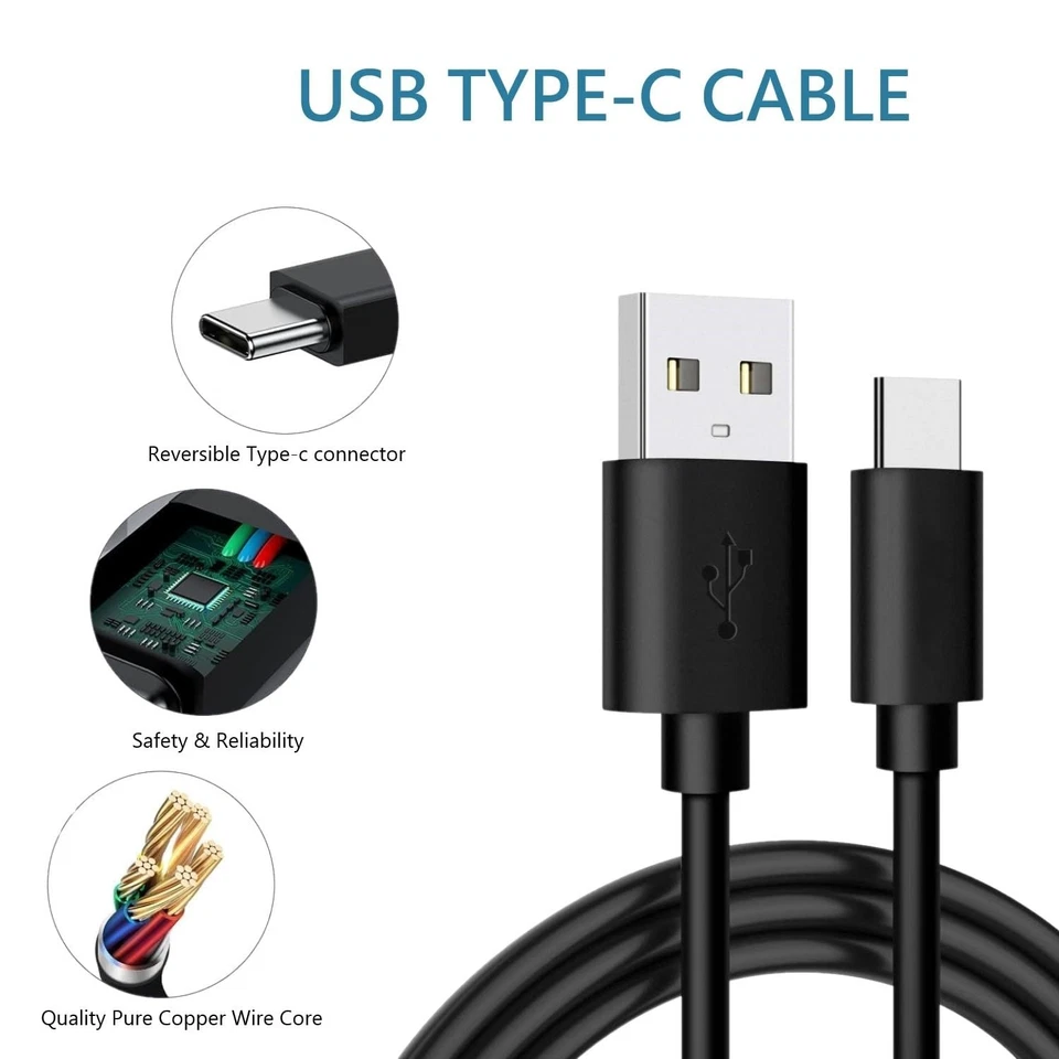 Bulk Lot USB Type C Fast Charger Cable USB C Charging Cord For Samsung Android - Image 4 of 4