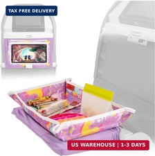 Lusso Gear Airplane Tray Table Cover - Organize Kids Travel Essentials - Snack
