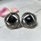David Yurman Black Onyx 925 Sterling Silver Infinity Earrings 3.7g — photo 1