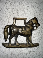 Vintage Horse Brass Shire Horse Working Horse In Harness F3