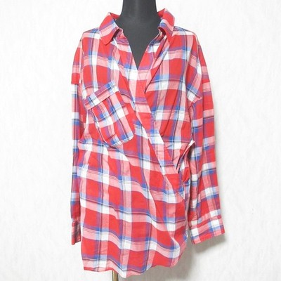 Smythe cache-coeur check shirt 14050570004910 size S red Women USED
