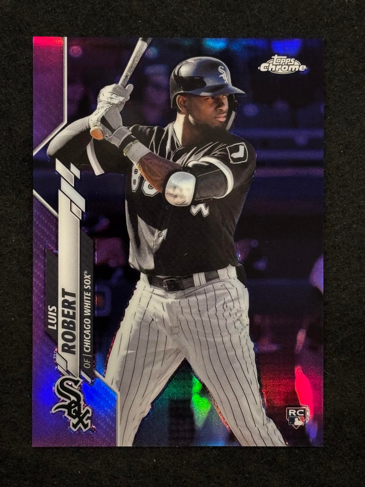 2020 Topps Chrome Purple Refractor Luis Robert Rookie Card RC /299 #60