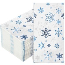 120 Pieces Christmas Guests Napkins Paper Christmas Disposable Hand Towels Bathr
