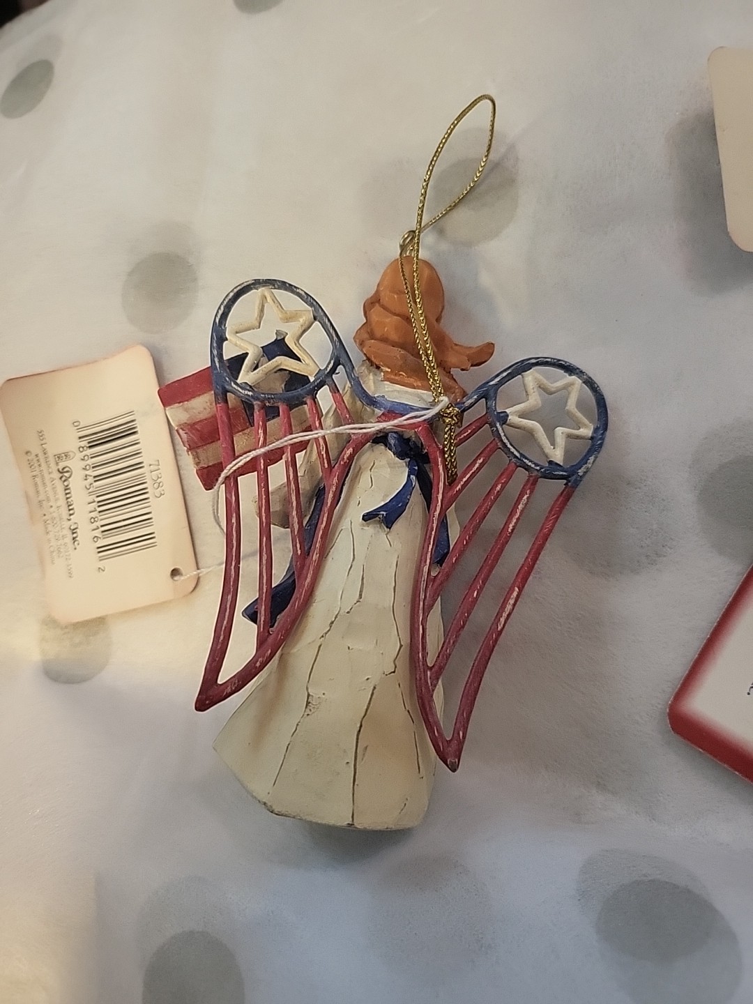 4 Four AMERICAN ANGEL ACCENTS By ROMAN Figurine ~ Ornament ~ 4 inches