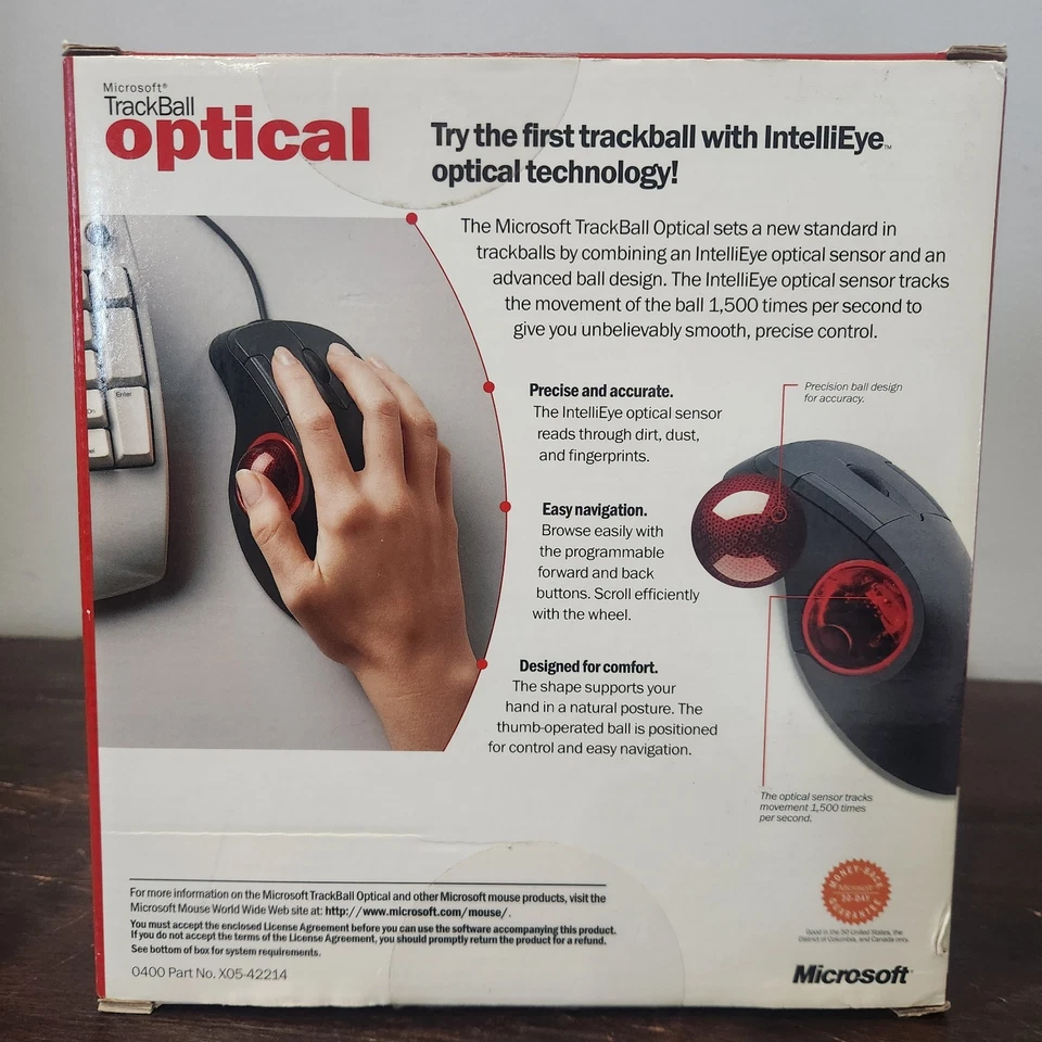 Vintage Microsoft TrackBall D67-00001 NOS New and Factory Sealed - Image 2 of 4