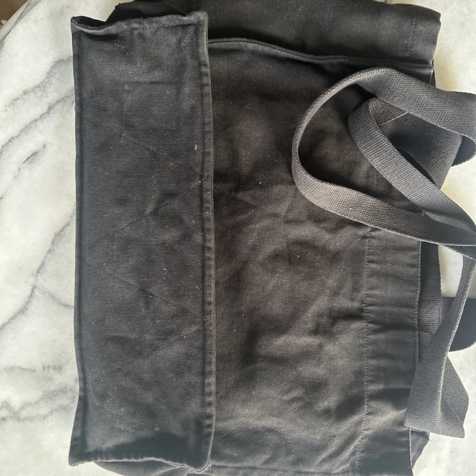 Harvey Nichols Black Canvas Tote Shoulder Bag Pre-loved Good Condition - Image 2 of 4