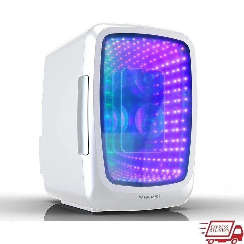Portable Mini Fridge W/ LED Light Thermoelectric Cooling Compact Drink Cooler US