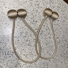 2 LARGE STYLISH CURTAIN HOLD BACK Tie Tassel Arm Hook Loop Holder Ball End 