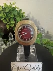 Vintage Women’s Timex Electric Gold Tone Red Dial Watch