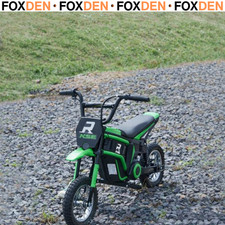 24V Kids Electric Motorbike with Twist Grip Throttle, Music, Horn - Green