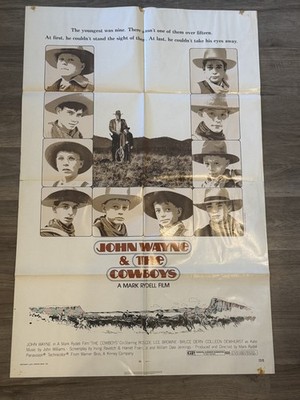 JOHN WAYNE & THE COWBOYS - 1971 Original Vintage Movie Poster One Sheet
