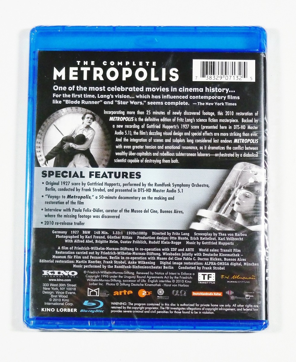 Metropolis (The Complete Metropolis) (2010 Restored) (Blu Metropolis (The Complete Metropolis) (2010 Restored) (Blu