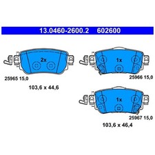 Satz Bremsbeläge Bremsklötze hinten für Nissan Leaf ZE1 Qashqai 2 J11 | 24543