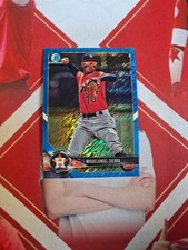 2018 Bowman Chrome Base Blue Shimmer Refractor Miguelangel Sierra /150