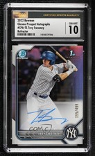 2022 Bowman Chrome Prospect Refractor Trey Sweeney CSG 10 Gem Mint Auto 0dy5