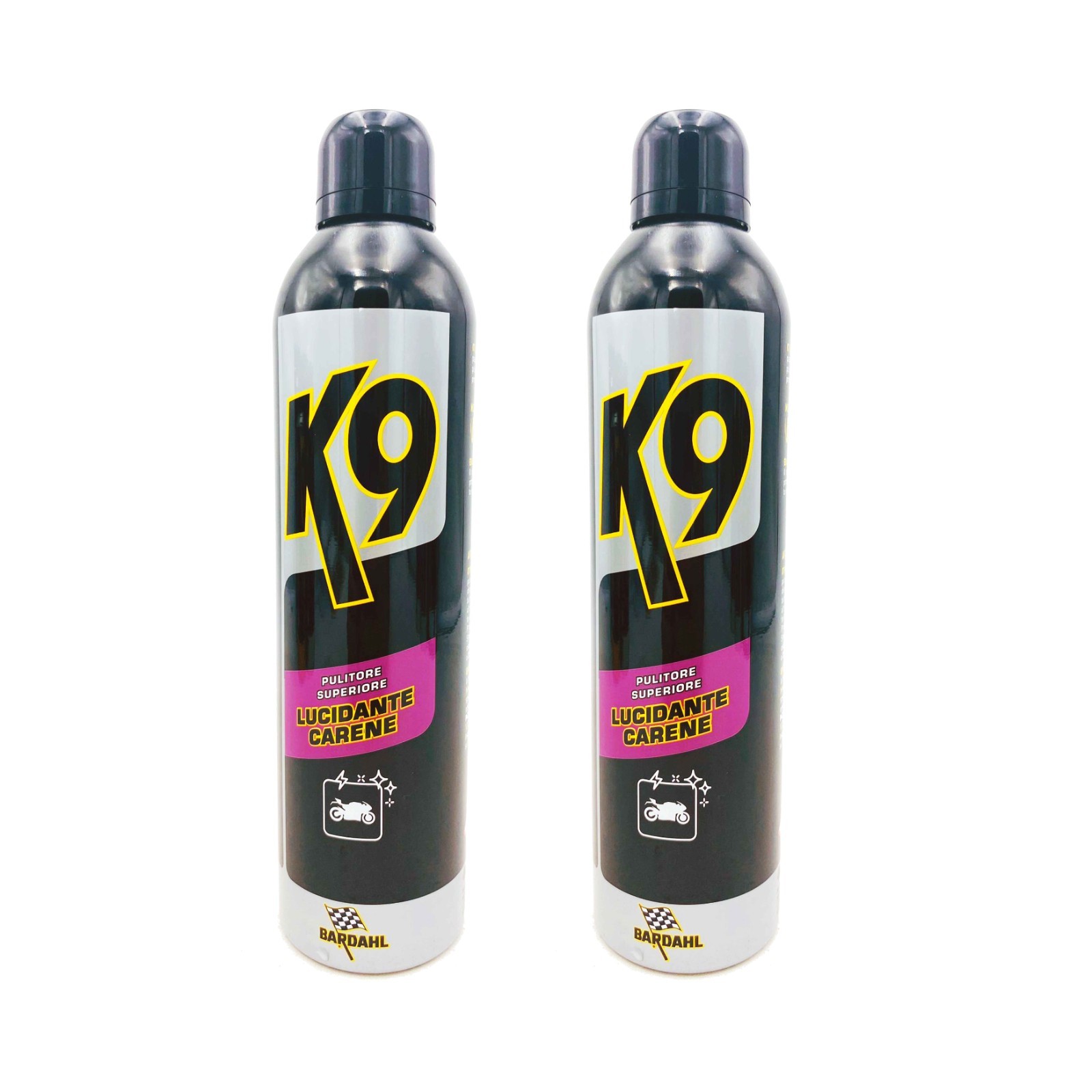 Pulitore LUCIDANTE SPRAY pulizia della MOTO BARDAHL K9 2x400ML 02BD27