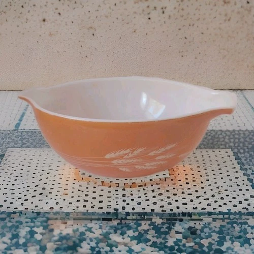Vintage Pyrex Harvest Cinderella Mixing Bowl #443 Orange *AUTUMN  WHEAT. 2.5L