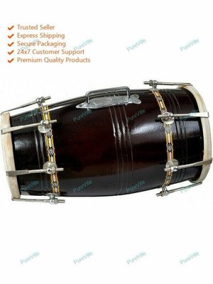 Traditionelles indisches Musikinstrument Musikseil Dholak/Dholki mit Abdeckung