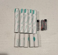 Quip Sonic Toothbrush Head & Floss Refill Replacement Lot Of 5 Each & Batteries