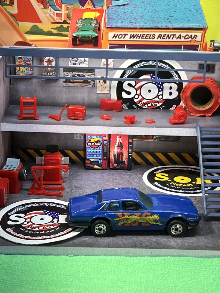 Jaguar XJS 1977 Hot Wheels Blackwalls 1:64 azul diecast usado excelente estado Foto 4 de 4