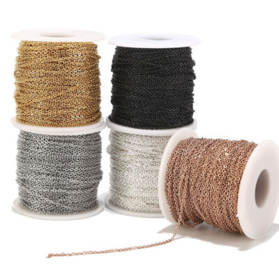 50meters/Roll Stainless Steel Link Chain Cable Jewelry Making Findings Diy