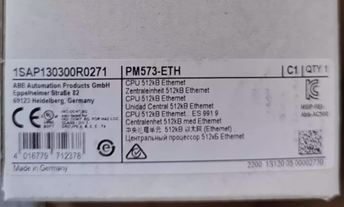 NEW ABB 1SAP130300R0271 CPU 512KB ETHERNET PM573-ETH US Free TAX - Picture 1 of 2