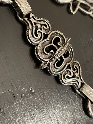 Vintage Hollycraft Extremely Rare Find, Silvertone Adjustable Chain Link Belt Silver Chain Belt Hollycraft brand Vintage Extremely Rare  main image 2