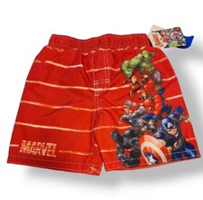 Marvel Avengers Character Boys Swim Trunks Quick Drying Swimwear, Spiderman NWT