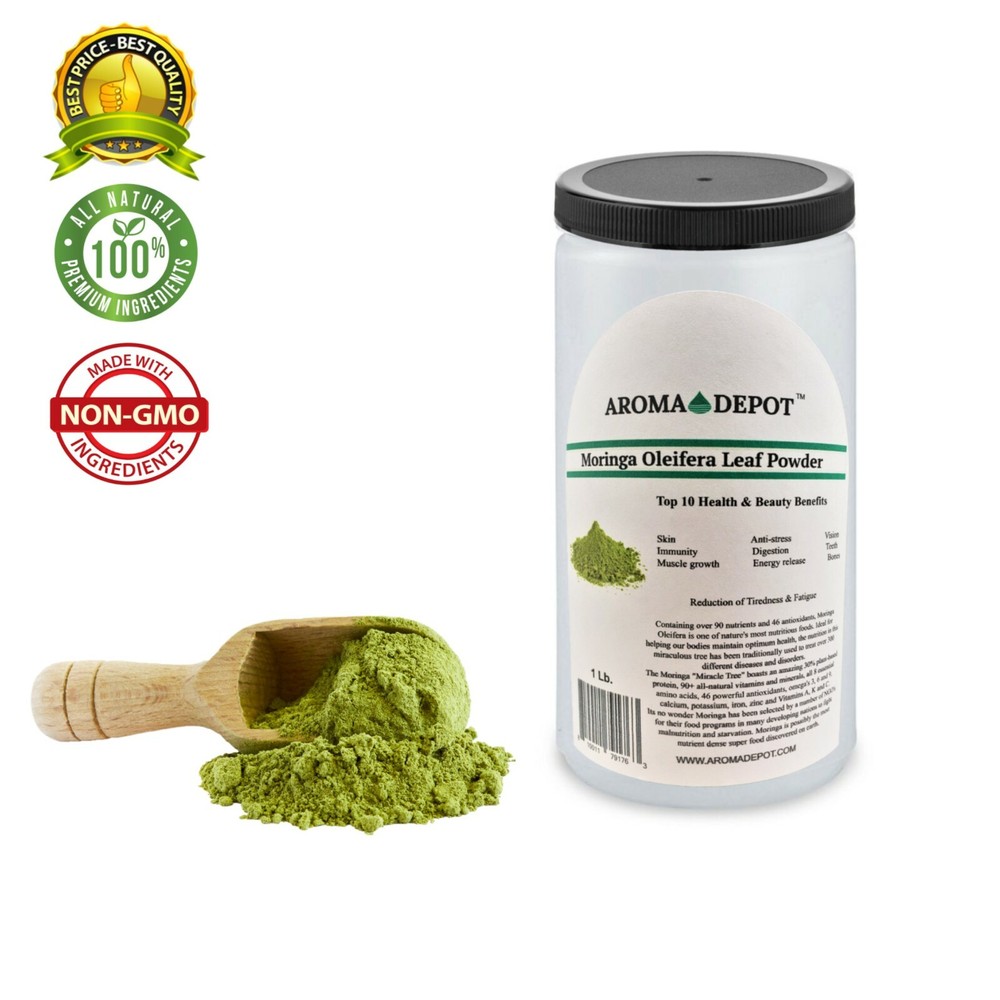 Moringa Powder 1 lb. oleifera Leaf Great For Energy, Nutrition Pure Natural JAR